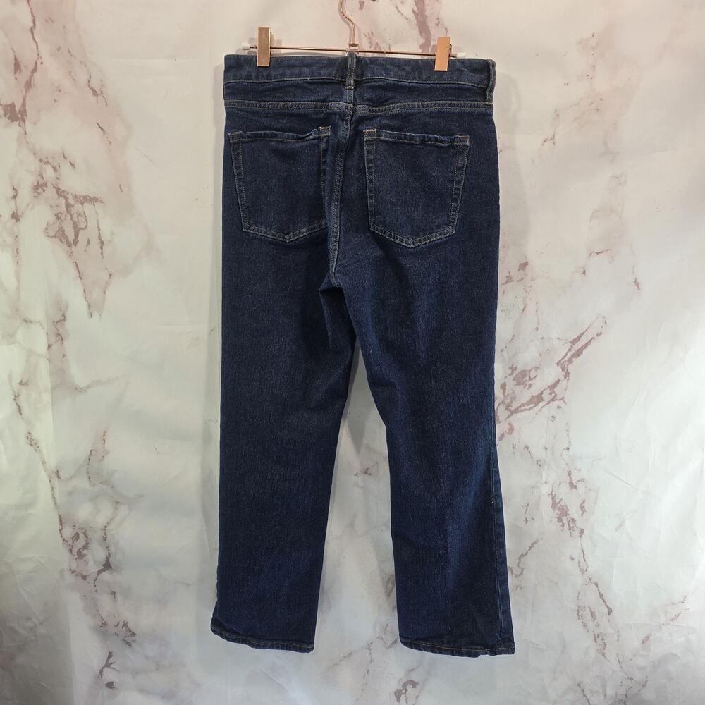 Club Monaco Jeans Womens 27 4 Denim Kick Crop Bootcut Dark Vintage Wash